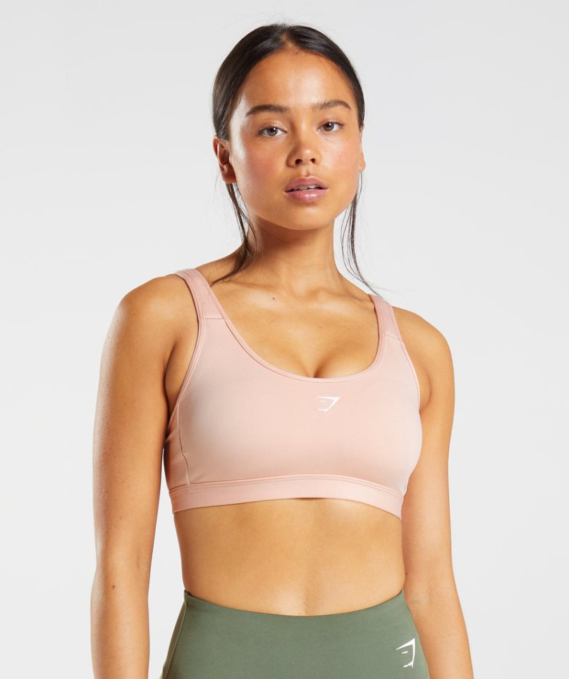 Women\'s Gymshark Fraction Sports Bra Pink | NZ 3KFYTI